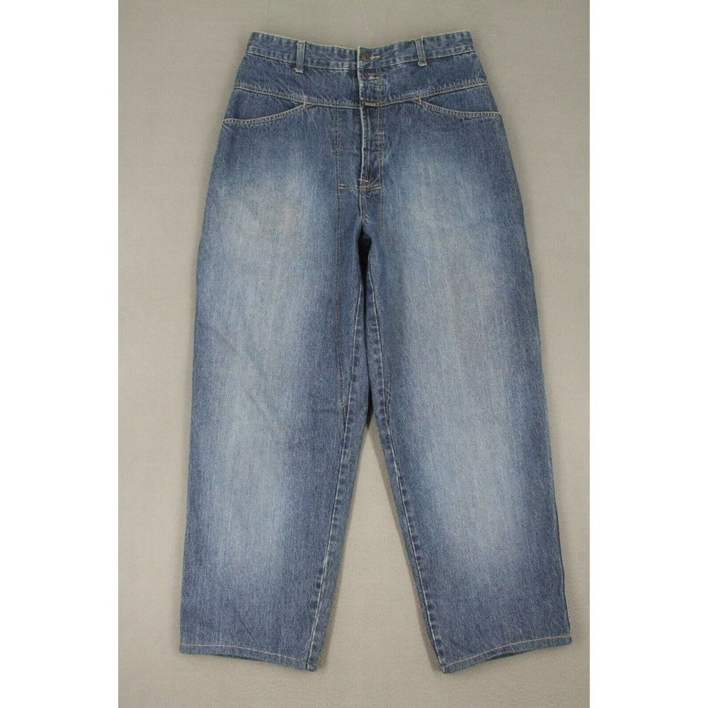 Vintage Marithe Francois Girbaud Mens 36x30 Straight Baggy Medium Wash Jeans